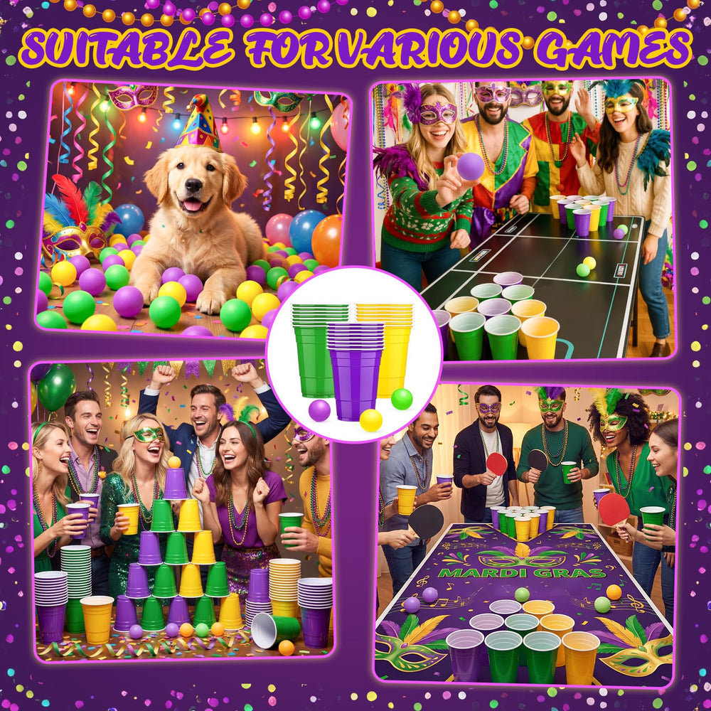 Acellegic Mardi Gras carnival ball in yellow for family play