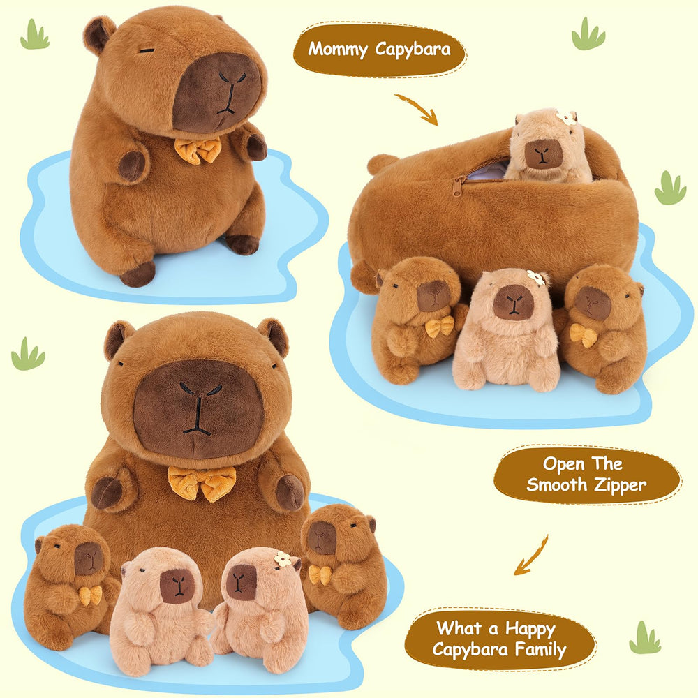 Achwishap Capybara baby 6-inch plush, compact companion for naps