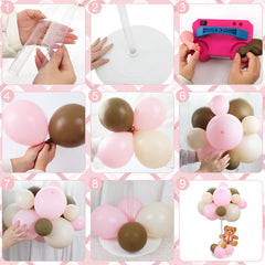 Acmee 12-inch plush teddy bear complements nursery and party decor.