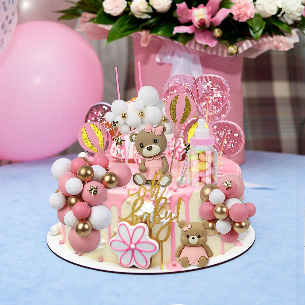 Acmee cloud toppers create dreamy pink accents on desserts.