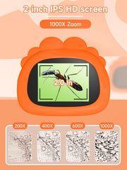 Acoath microscope showing 1000X magnification for tiny details.