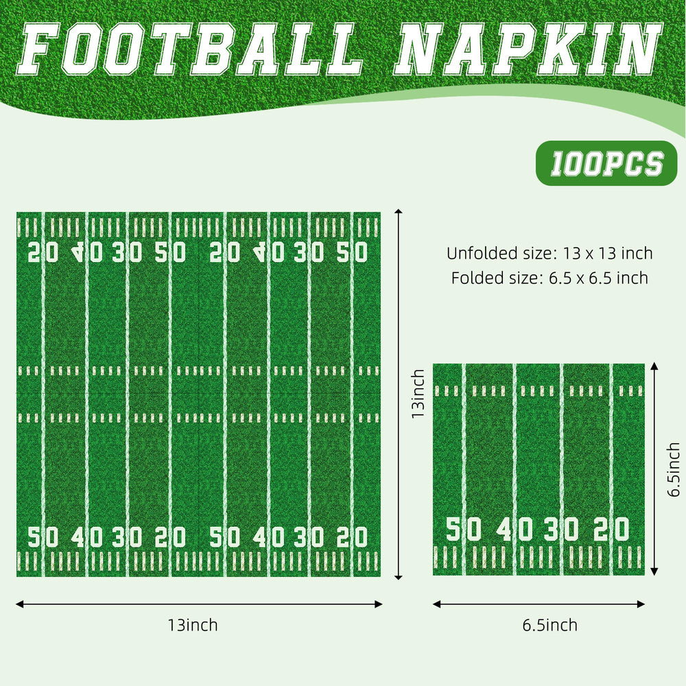 Actilize football pattern napkins add sporty flair to tailgates and parties.
