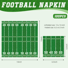 Actilize football pattern napkins add sporty flair to tailgates and parties.