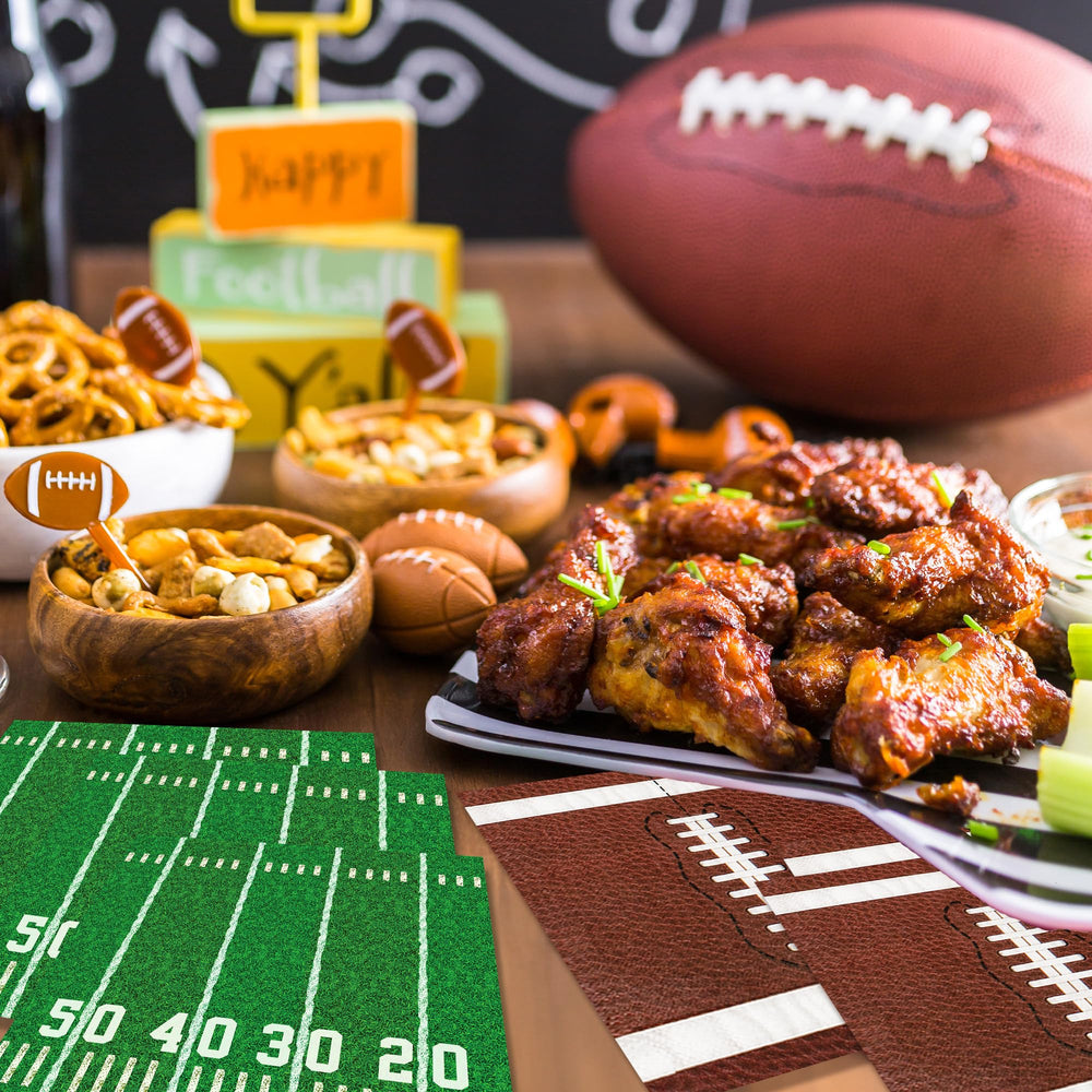 Actilize tailgate party napkins help create cohesive decor.