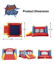 Action Air Bounce House jumping area highlights spacious play for multiple children