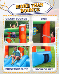 Action Air Bounce House open entrance for easy access and supervision.