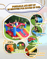 Action Air Bounce House portable bag and stakes simplify transport and storage