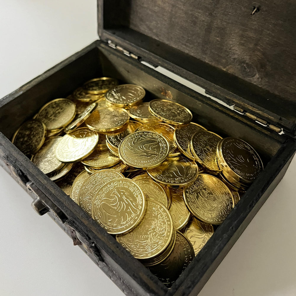 ACTIONDRAKE dragon-pirate coin set for RPG prop and party decor.