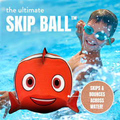 Activ Life Water Skip Ball in action, catching during a pool game