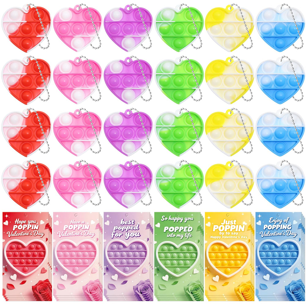 Adatos heart pop toys bulk for classroom exchanges and party favors.