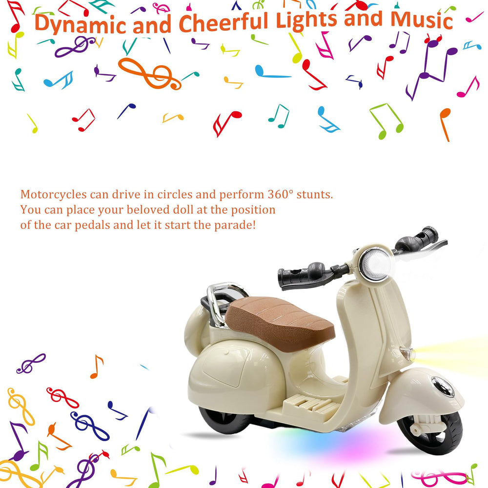 Adehevio electric doll scooter 360-rotation: dynamic display and photography.