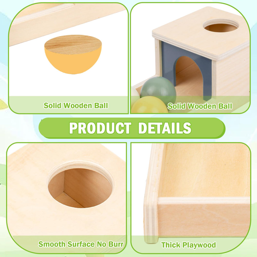 Adena Montessori Flax ball introduces warm contrast for sensory play.