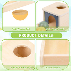 Adena Montessori Flax ball introduces warm contrast for sensory play.