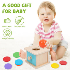 Non-toxic paint on Adena Montessori discs supports safe exploration of colors.