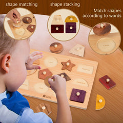 Adena Montessori supports parent-child learning during shape play and bonding.