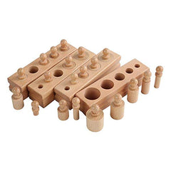 Adena Montessori sensory wooden blocks support size differentiation and fine motor skills.