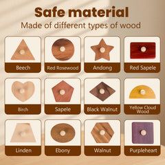 Adena Montessori smooth-edged pieces ensure gentle, kid-friendly handling.
