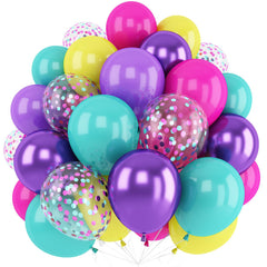 Adeyoo pink blue purple balloons for a bright festive party backdrop