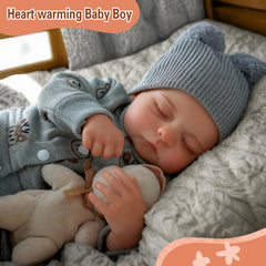 ADFO lifelike reborn baby doll boy soft body feel for cuddling and posing