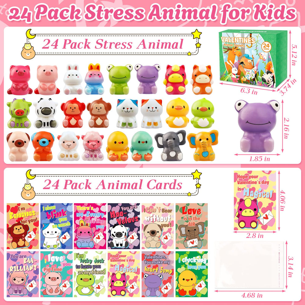 Adisher animal squishy toys in 12 shapes offering sensory play opportunities.