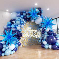 adoinby blue balloon arch kit with 152 pieces for a dramatic party backdrop