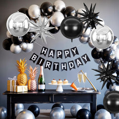 Adorely 22-inch black star foil balloon for dramatic accents