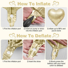 Adorely all-occasion heart balloons suitable for baby showers and parties