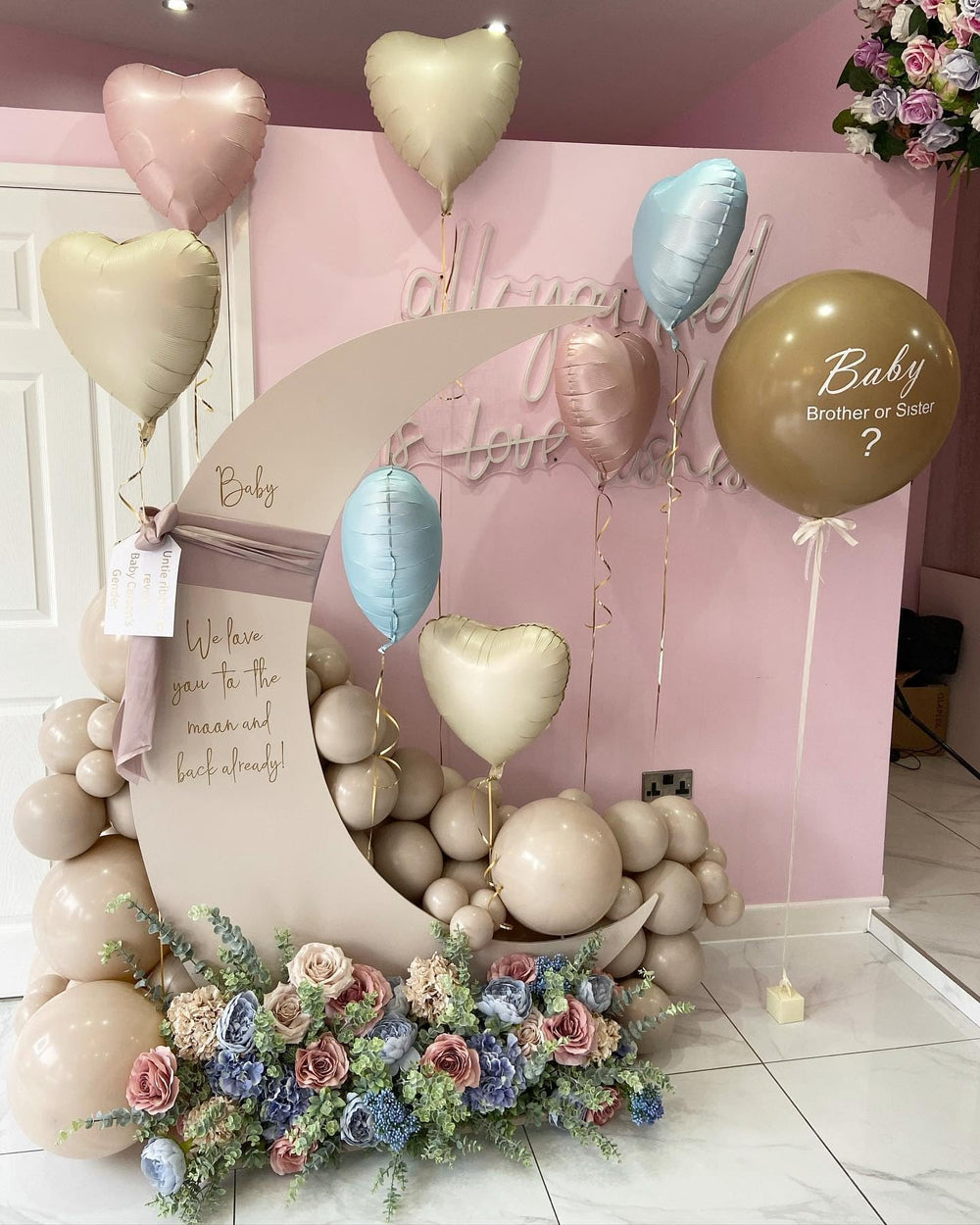 Adorely baby-pink heart balloon 18in angle1, adds playful warmth to celebrations.