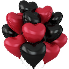 Adorely black heart foil balloons for elegant party decor