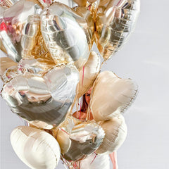 Adorely durable aluminum film balloons suitable for reuse after events.