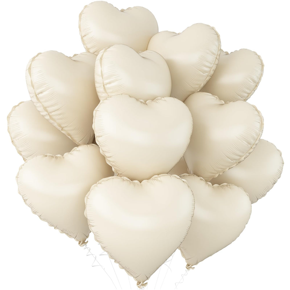 Adorely cream white heart balloon 18inch pack, versatile for baby showers.