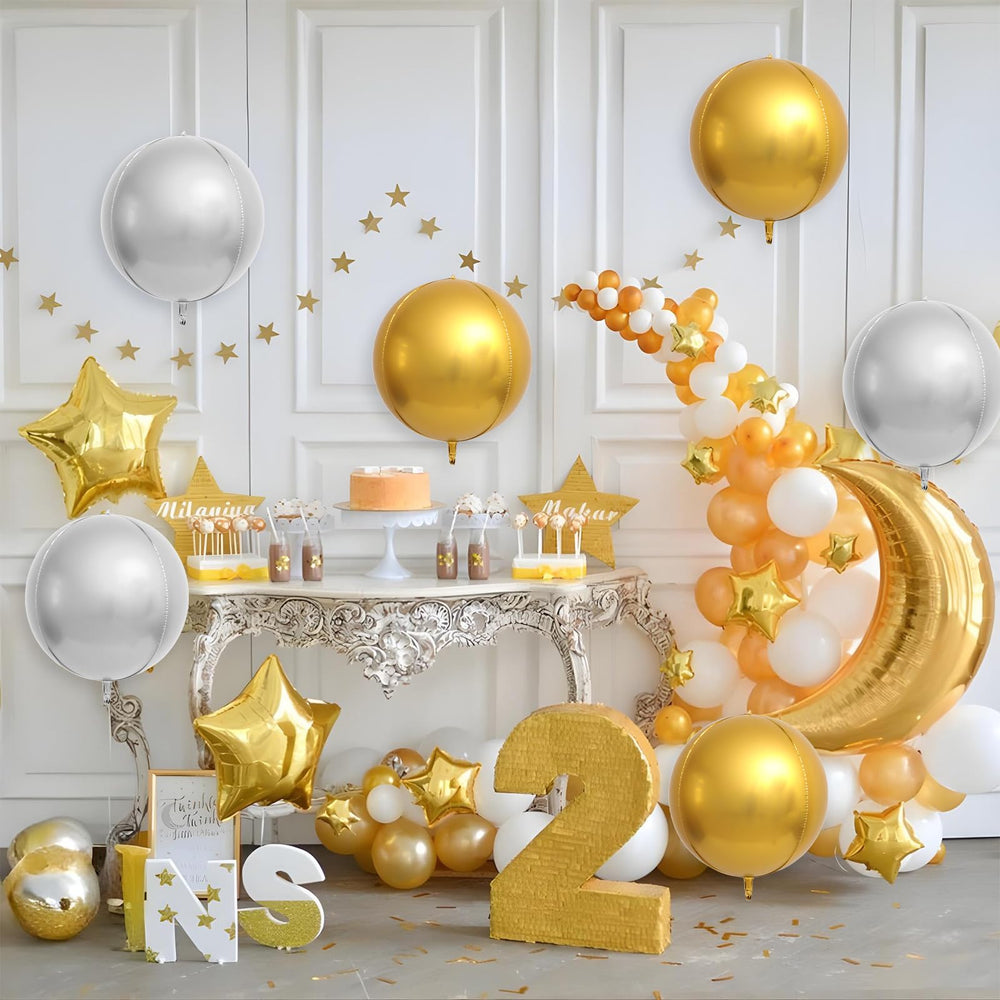 Adorely easy-to-inflate foil balloons with a straw for simple setup
