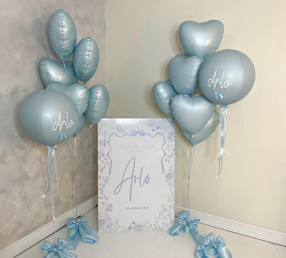 Adorely foil balloon straw inside enables easy inflation and sealing.
