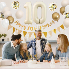 Adorely gold foil number 10 balloon for festive photos
