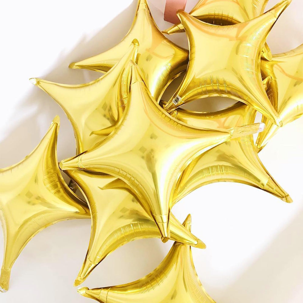 Adorely Gold Star Balloons wedding backdrop for elegant photos.