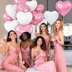 Adorely heart balloon straw included, easy inflation for quick party setup.