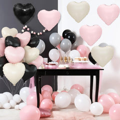 Adorely heart balloons with straw included for quick, mess-free inflation