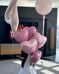 Adorely heart balloons with straw included for easy inflation