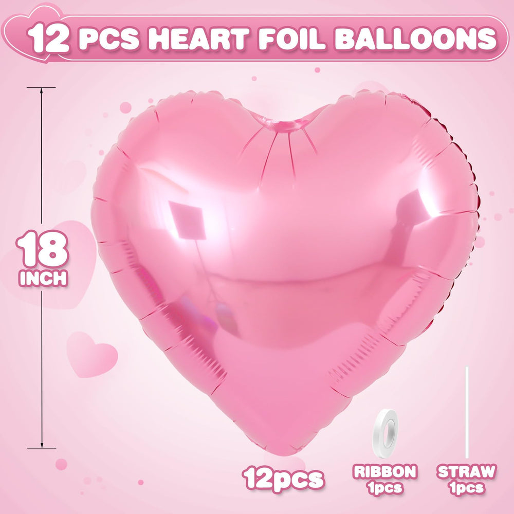 Adorely pearl pink heart balloons set enhances celebrations with elegance