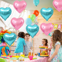 Adorely pink-blue balloons include a straw for easy inflation.