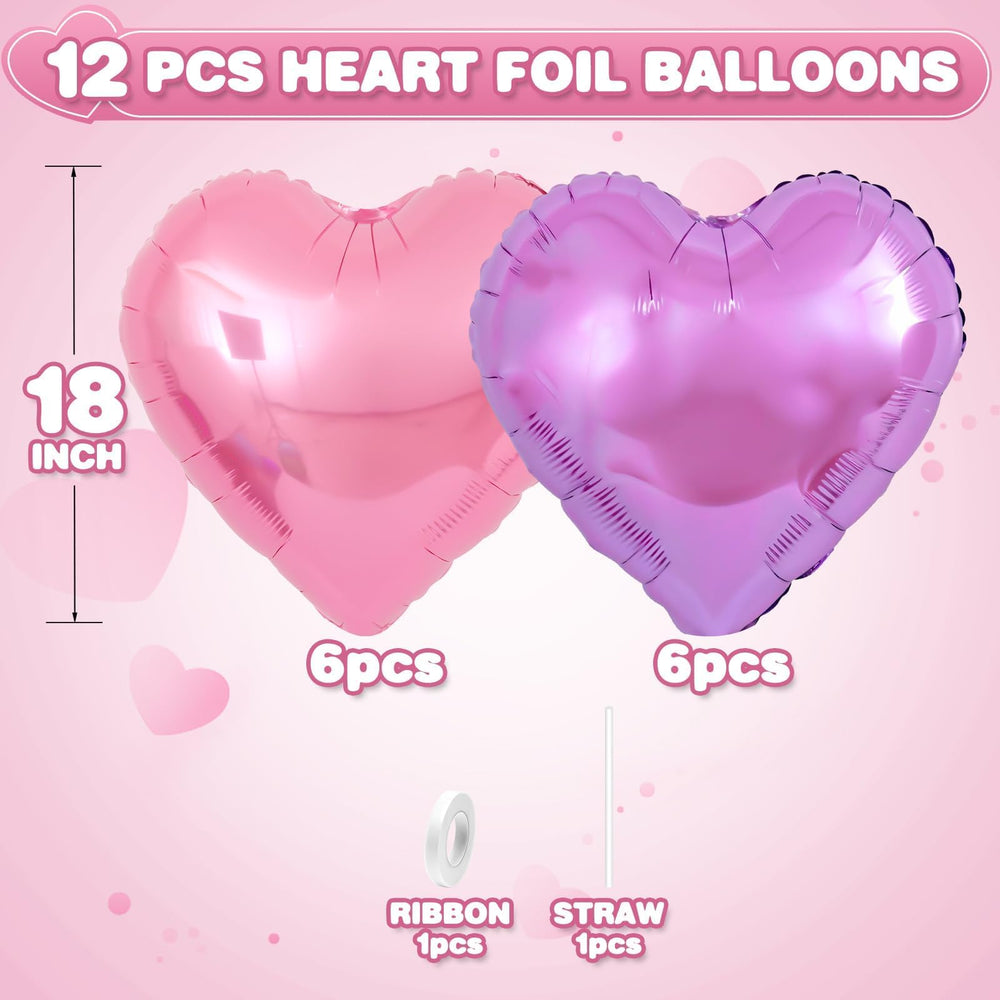 Adorely purple heart foil balloon adds vibrant color to parties