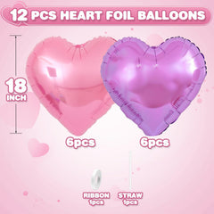 Adorely purple heart foil balloon adds vibrant color to parties