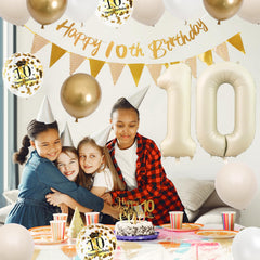Adorely sand white balloons set for elegant party backdrop