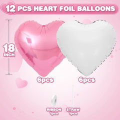 Adorely white heart foil balloon, 18 inches, perfect for weddings or anniversaries.