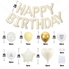 Adorely cream heart foil balloons provide elegant focal points for celebrations.