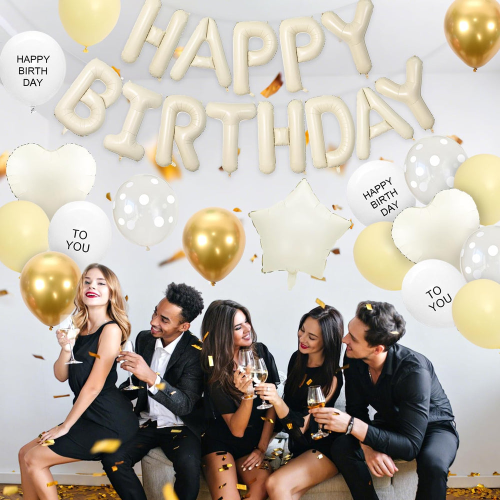 Adorely transparent balloons with white polka dots introduce playful texture.
