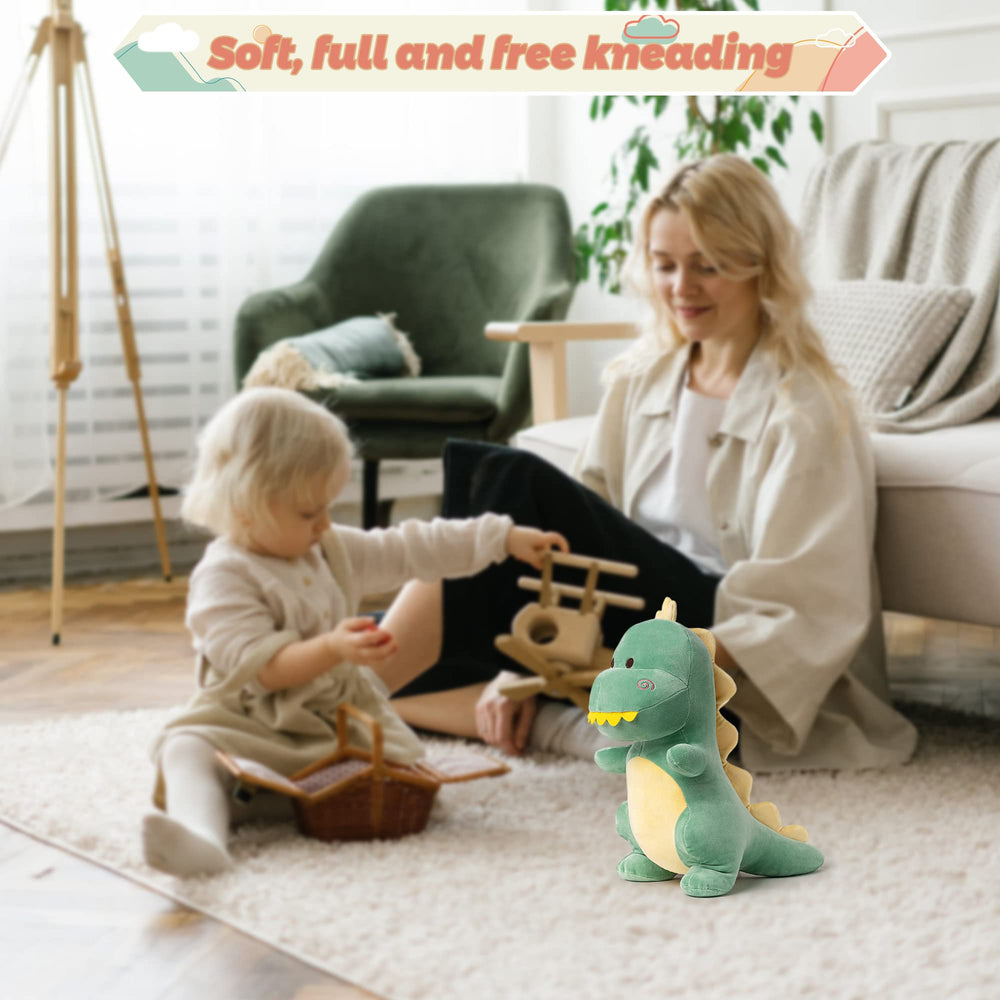Adorlynetty dinosaur plush teeth detail, playful and kid-safe