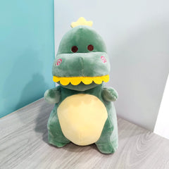 Adorlynetty dinosaur plush texture close-up shows premium polyester fiber
