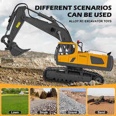 ADTHLIER excavator digs sand and dirt with a sturdy alloy shovel.