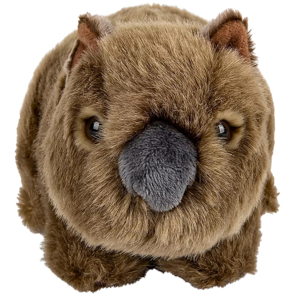 Adventure Planet Heirloom Wombat plush, eye detail close-up showing sturdy plastic eyes